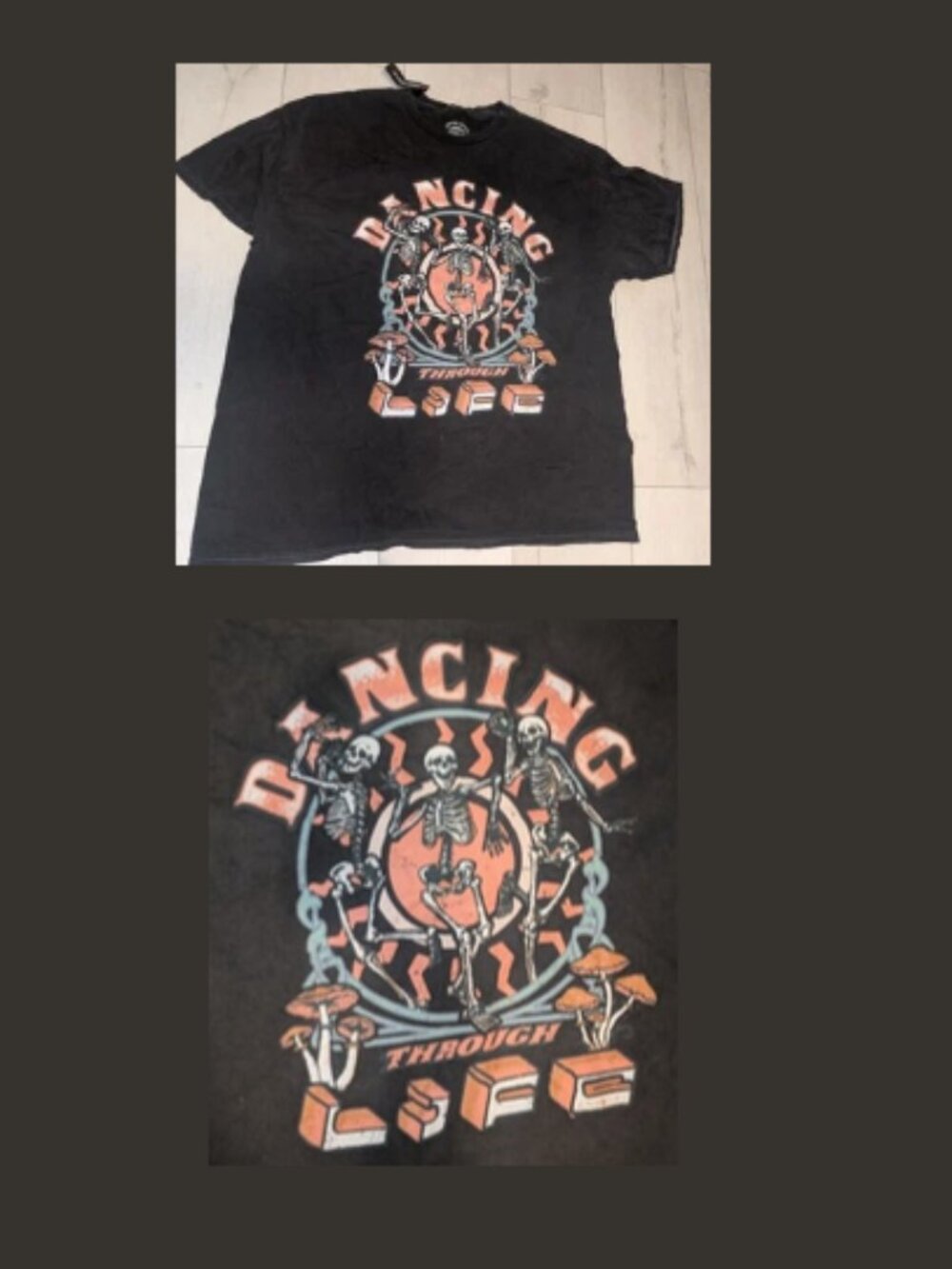 NWT Hot Topic Jupiter Moon -  Dancing Through Life Skeleton Shirt Mens Sz XL